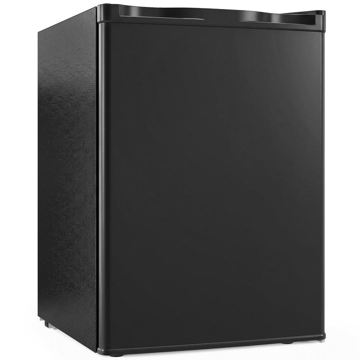 73 L Mini Fridge with Chiller Box, Single Door Compact Refrigerator - Black