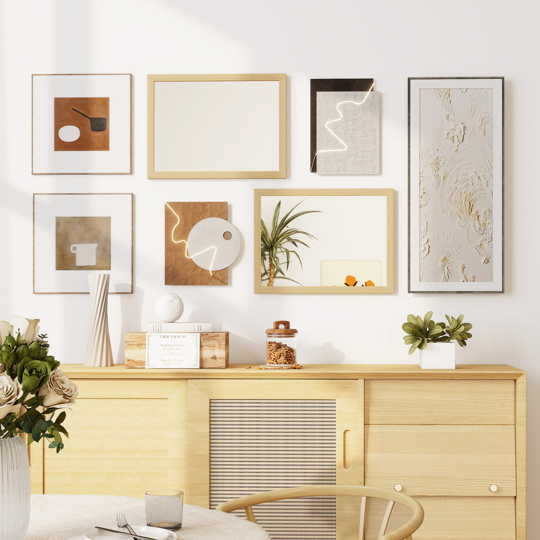 Wall Bathroom Mirror, 30 x 40 cm Wall-Mounted Mirror for Living Room, 