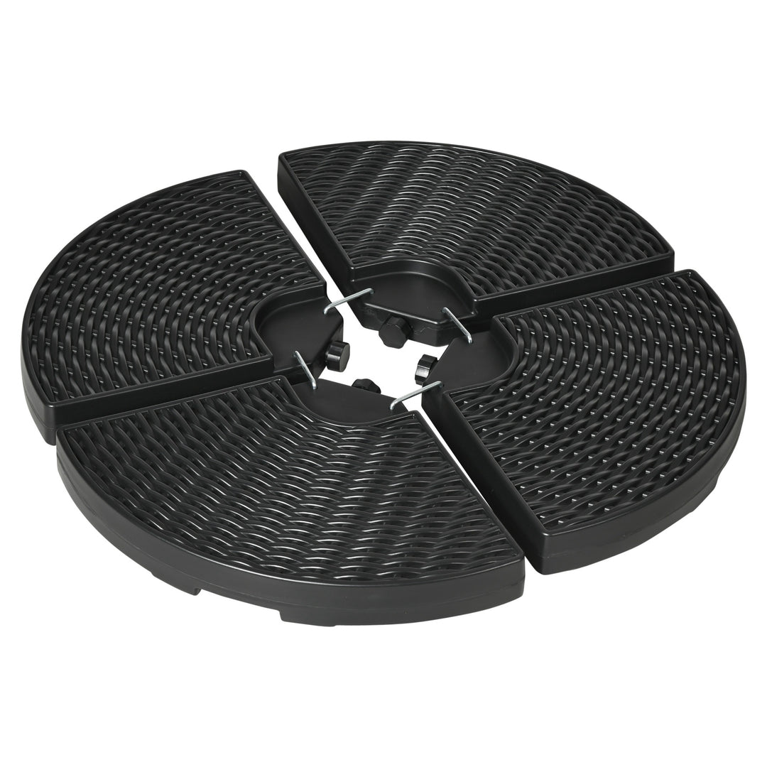 52kg Four-Piece Fillable Cantilever Parasol Weight Set