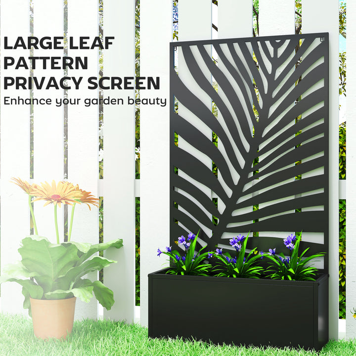 Metal Garden Bed for Garden with Trellis, Wall Mounted or Freestanding