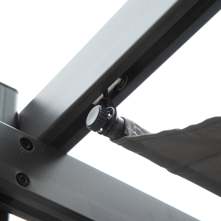 MCL 3 x 3 m Aluminum Gazebo, with Retractable Roof - Grey