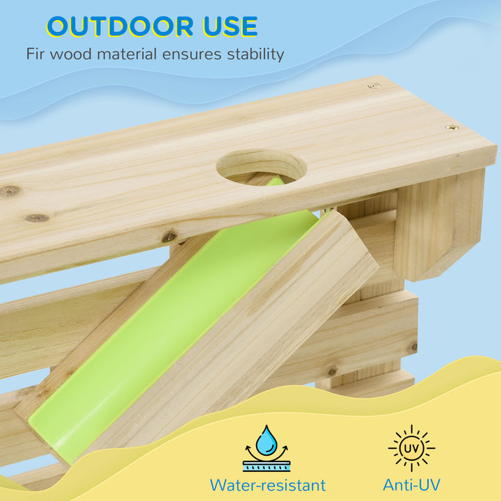 Outsunny Outdoor Kids Running Water and Sand Playset, with 18 Accessories
