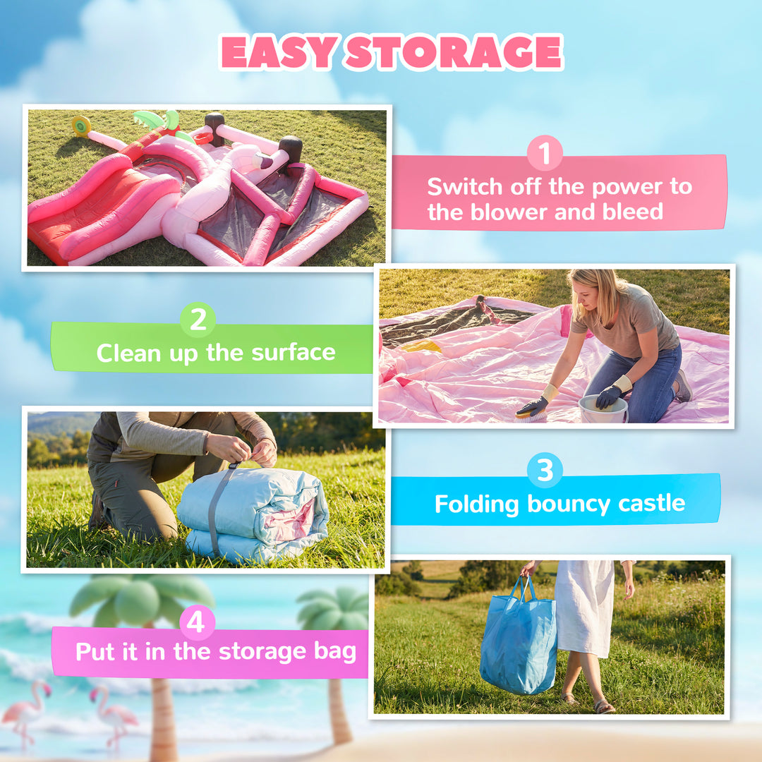 Inflatable Bounce House for Kids with Slide, Ball Pit, Basketball Hoop