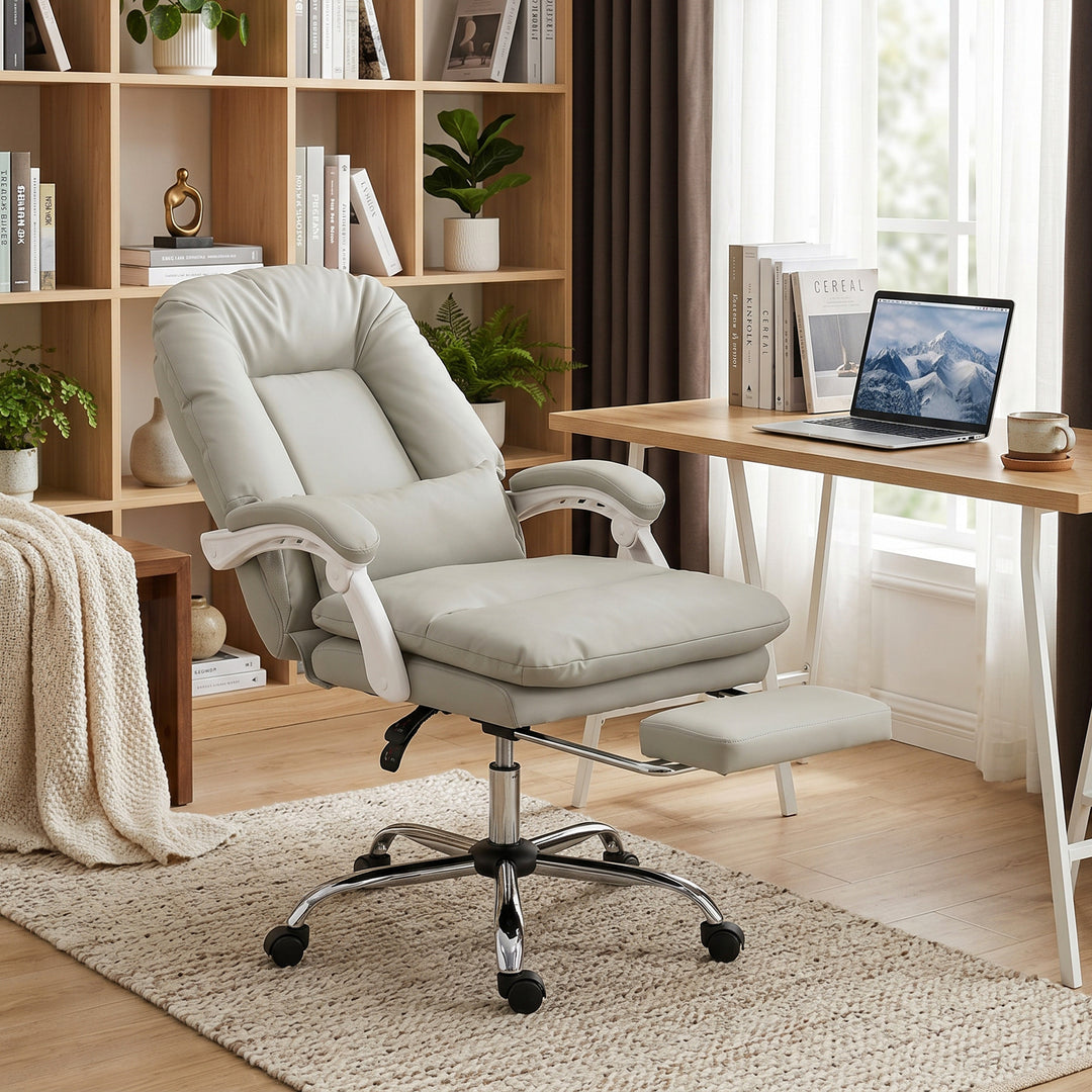 Ergonomic Executive Office Chair, Reclining Desk Chair with Lumbar Sup