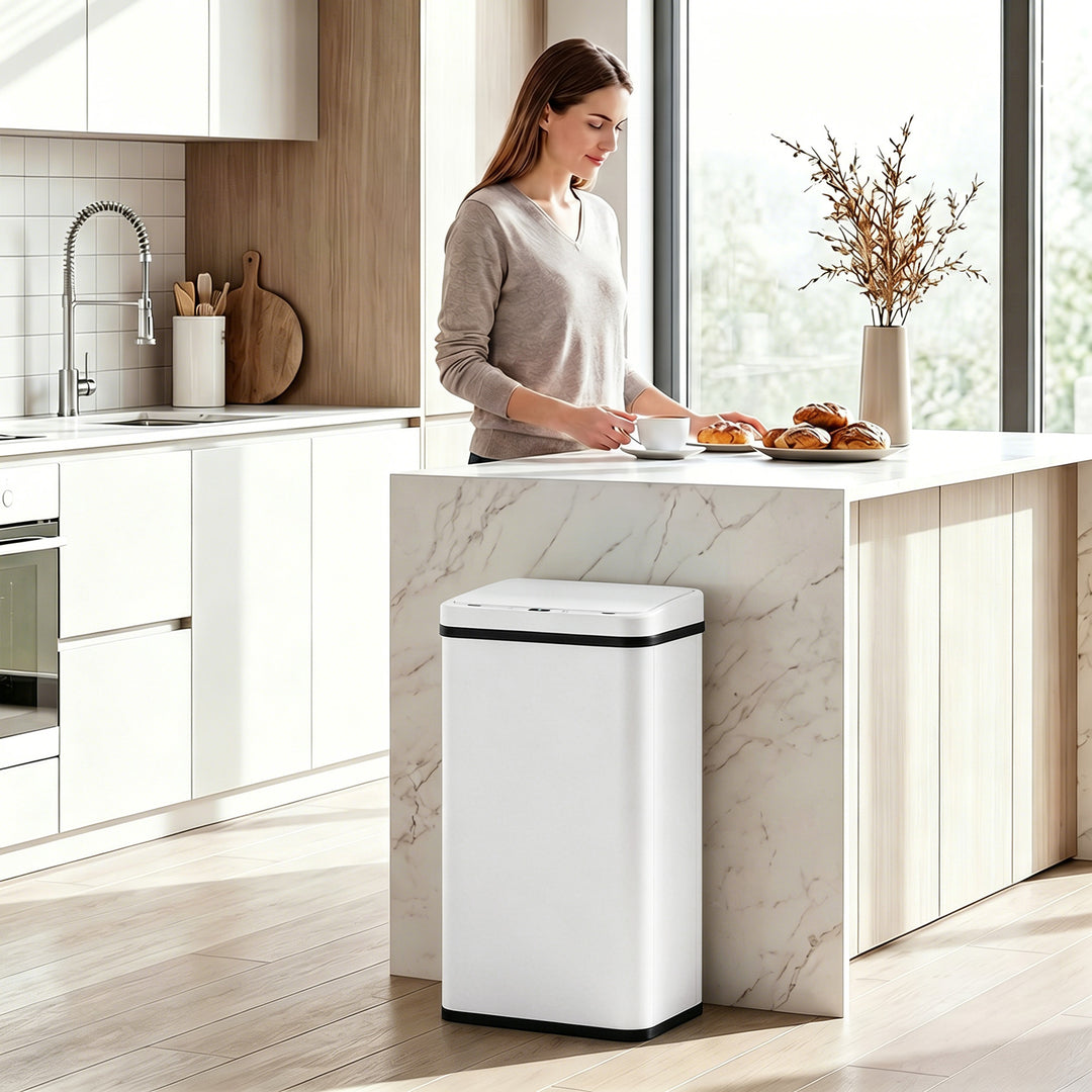 50L Sensor Bin with Soft-Close Lid, Stainless Steel Automatic Touchles