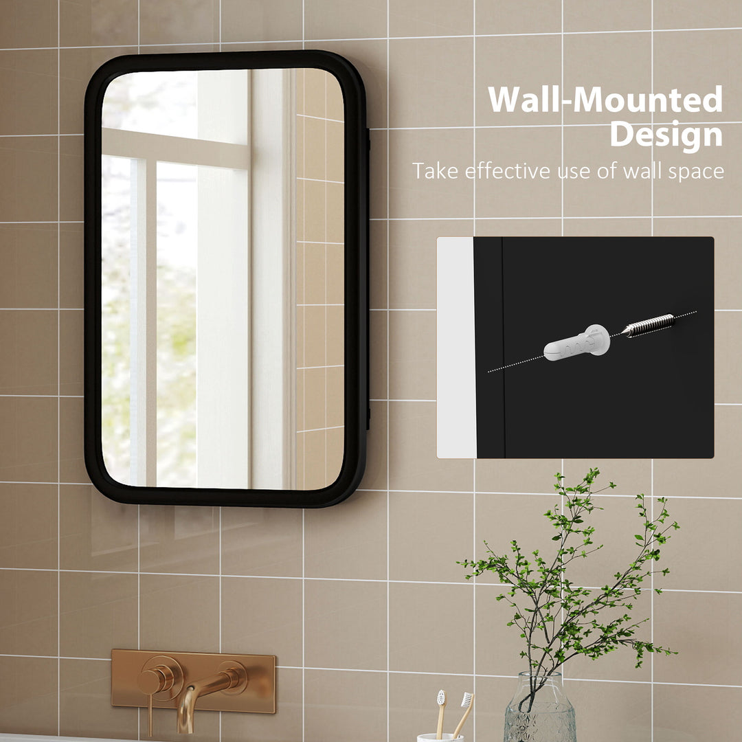 Bathroom Wall Cabinet with Tempered Mirror Metal Bathroom Mirror Cabin