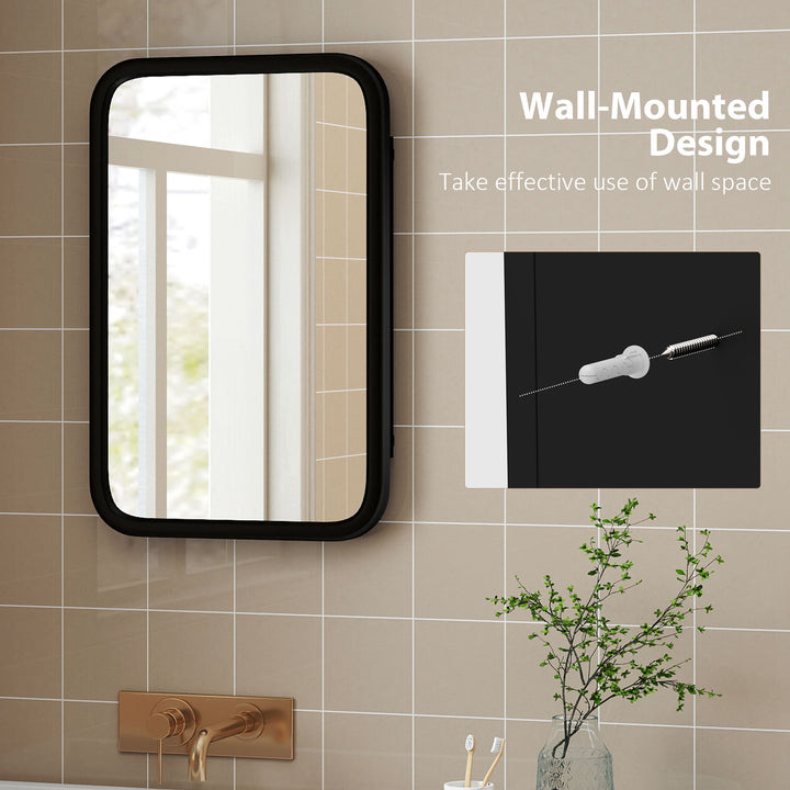 Bathroom Wall Cabinet with Tempered Mirror Metal Bathroom Mirror Cabin