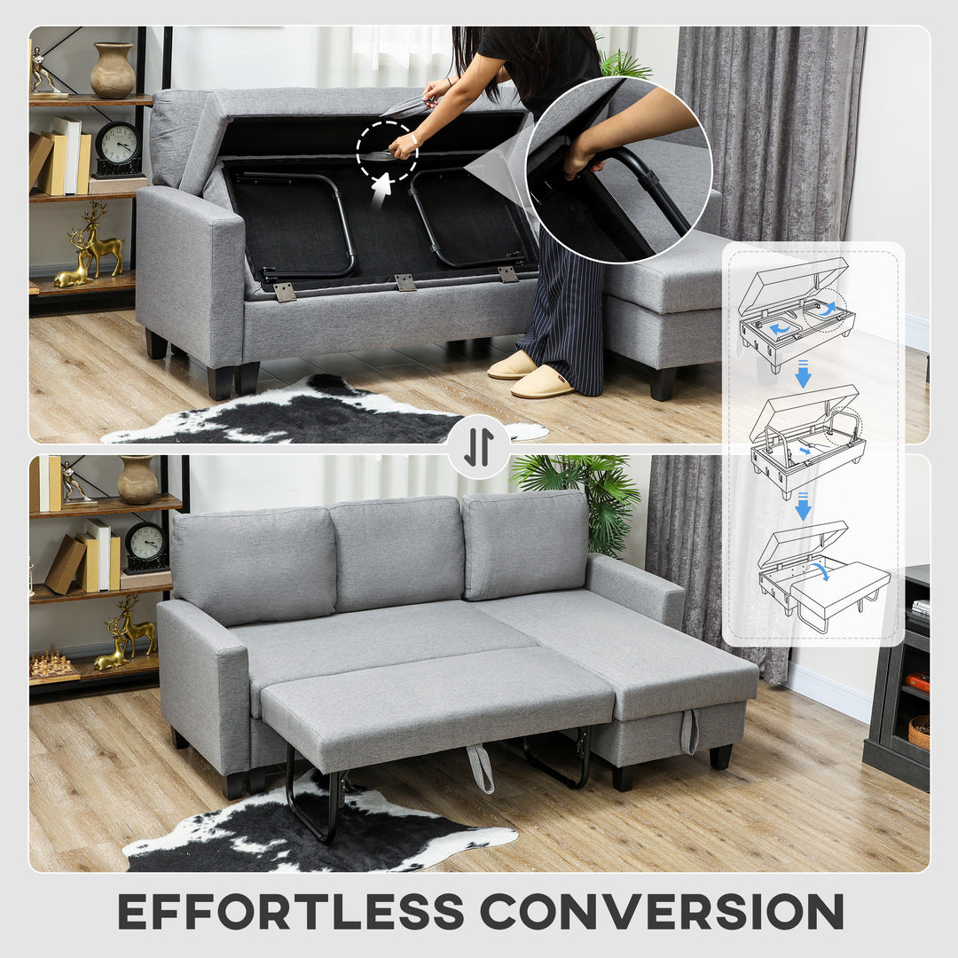 MCL Three-Seater Storage Sofa Bed - Grey