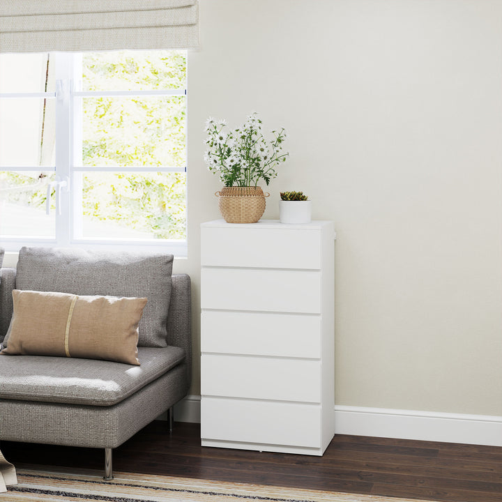 Chest of Drawers, 5-Drawer Storage Cabinets, Modern Dresser, Storage D