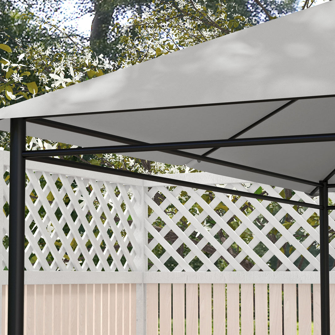 3 x 4m Gazebo Canopy Replacement Cover, Gazebo Roof Replacement (TOP COVER ONLY), Light Grey