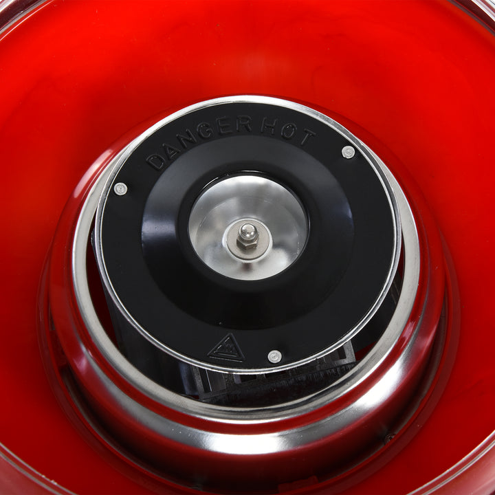 MCL 450W Candy Floss Machine, Professional Automatic Cotton Candy Sweet Machine with Candyfloss Sticks, Spoon, Splash Guard, Non-Slip Base for Birthday Christmas Wedding Party, Funfair Style, Red