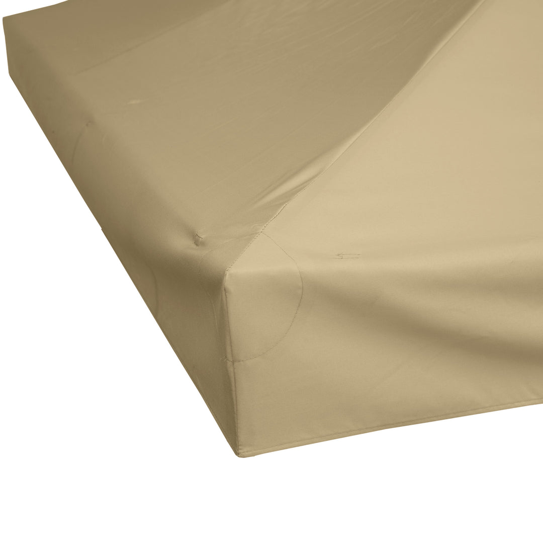 3(m) Gazebo Top Cover Double Tier Canopy Replacement Pavilion Roof Deep Beige