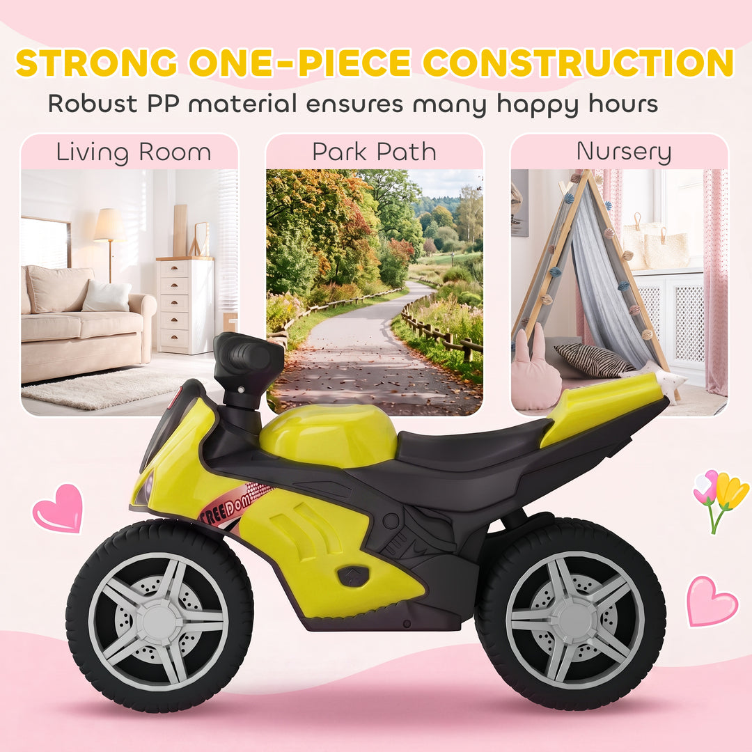 Balance Bike with Music Extra-Wide Wheels Toddler Bike for Boys Girls 