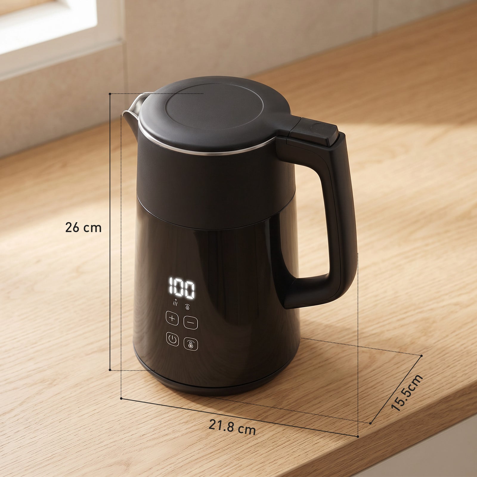 Electric Kettle, 1.7L Fast Boil 3kW Water Kettle with UK Strix Thermos