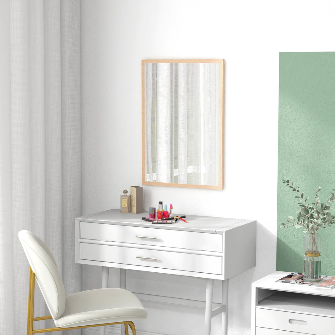 Wall Bathroom Mirror, 70 x 50 cm Wall-Mounted Mirror for Living Room, 