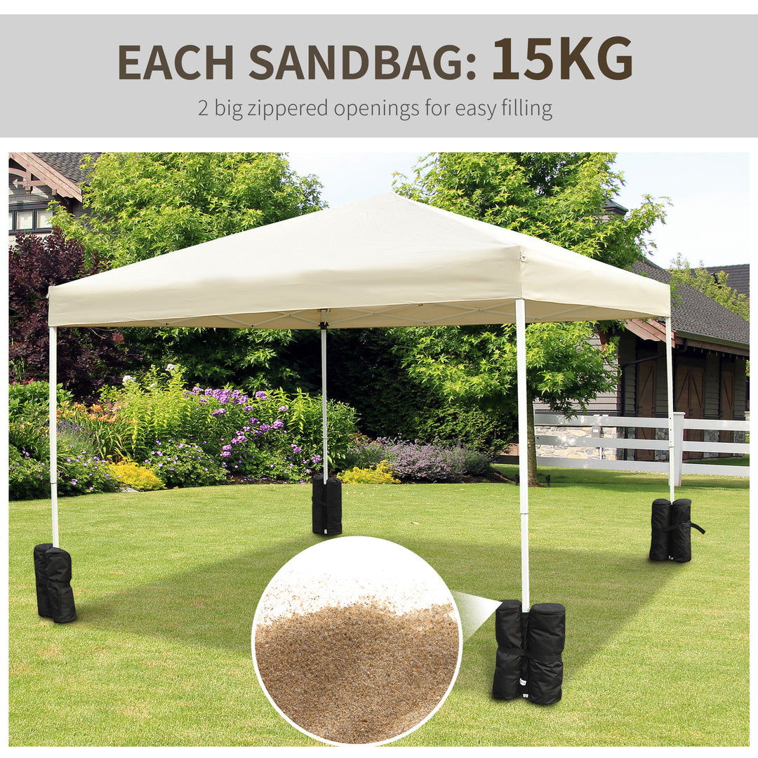 Outsunny Gazebo Sand Bag Weights, 4pcs Leg Weights for Marquee, Tent Canopy Base, Heavy Duty
