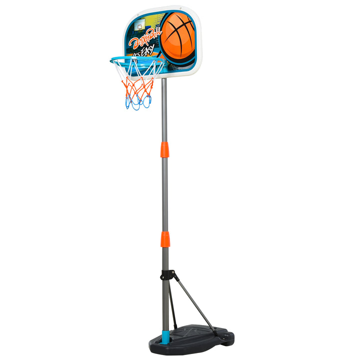 HOMCOM Kids Basketball Hoop: Height-Adjustable Aluminium Stand, Active Play Encourager with Ball | Aosom UK