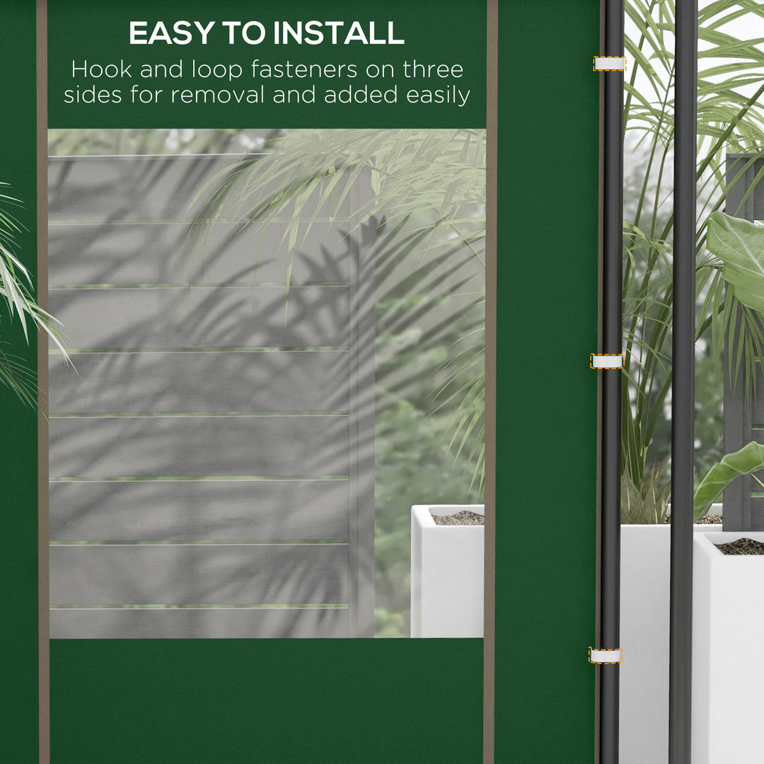 Set of Two 295cm Replacement Canopy Walls - Green