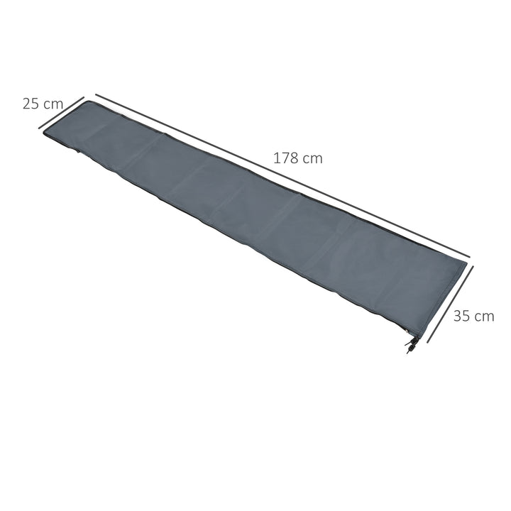 Parasol Cover, Cantilever Umbrella Cover, Banana Umbrella Cover with Zipper for Outdoor Garden, Patio, Grey