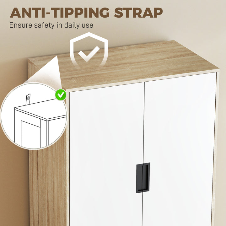 Modern Clothes Storage Cupboard Unit, 3 Drawer 2 Door Wardrobe with Ha