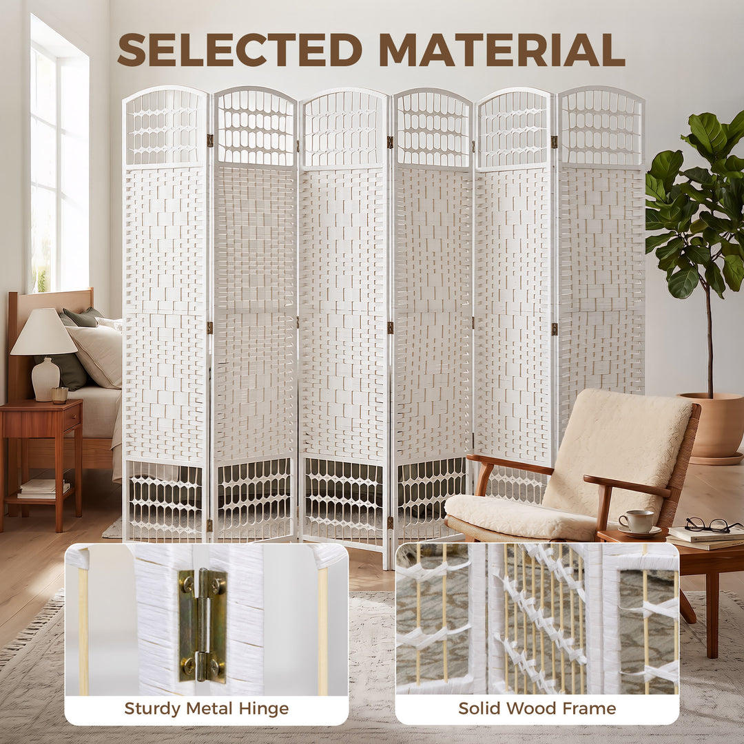 6 Panel Folding Room Divider, Privacy Screen, Paravent Partition Separ