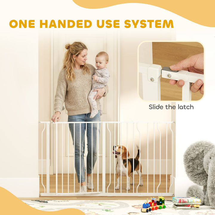 Extra Wide Dog Safety Gate, with Door Pressure, for Doorways, Hallways