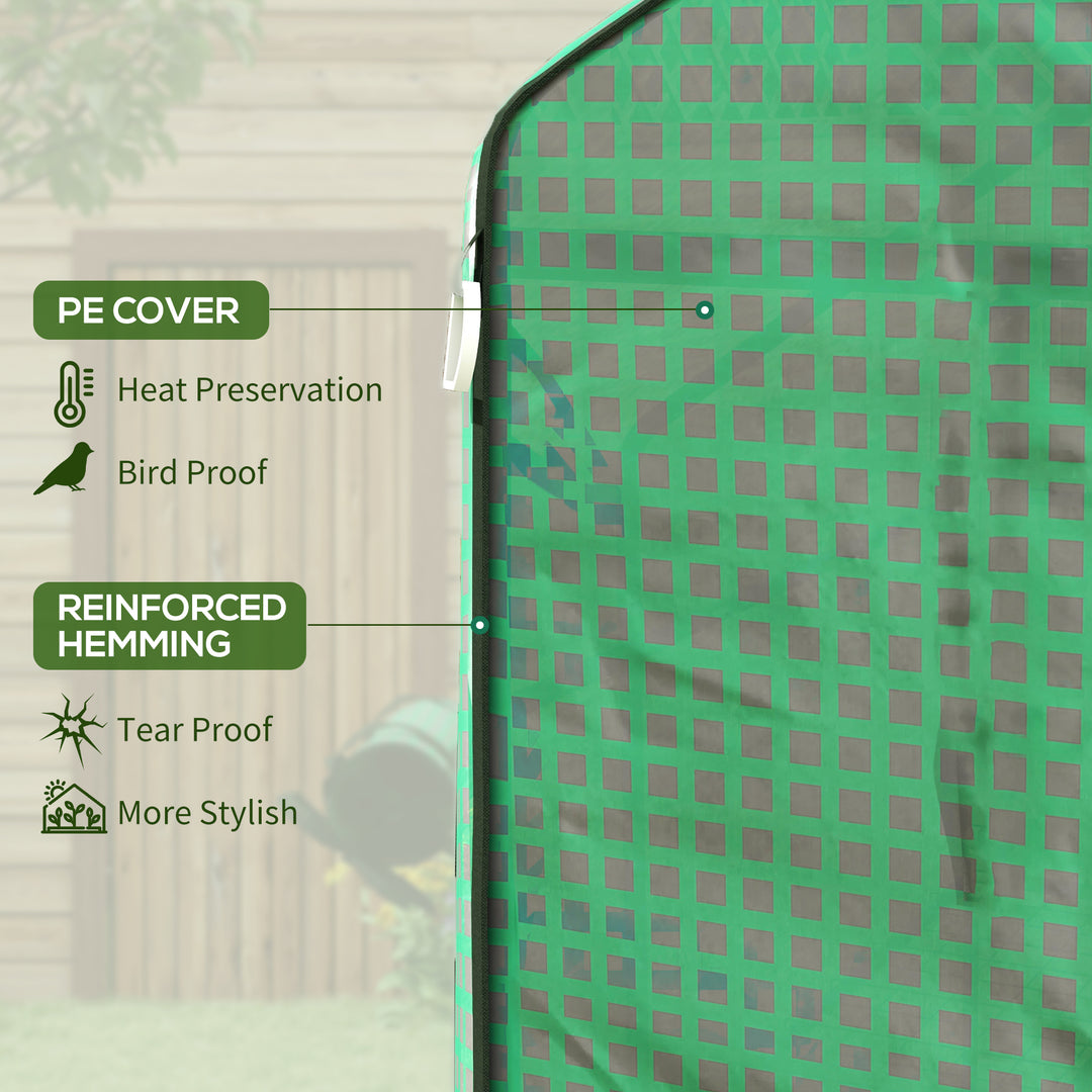 Greenhouse Cover Replacement Walk-in PE Hot House Cover with Roll-up D