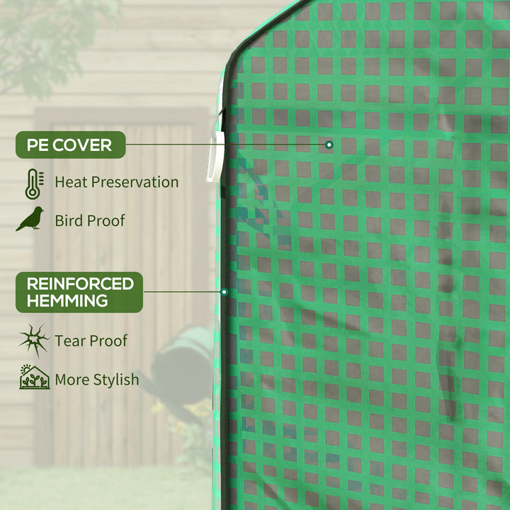 Greenhouse Cover Replacement Walk-in PE Hot House Cover with Roll-up D
