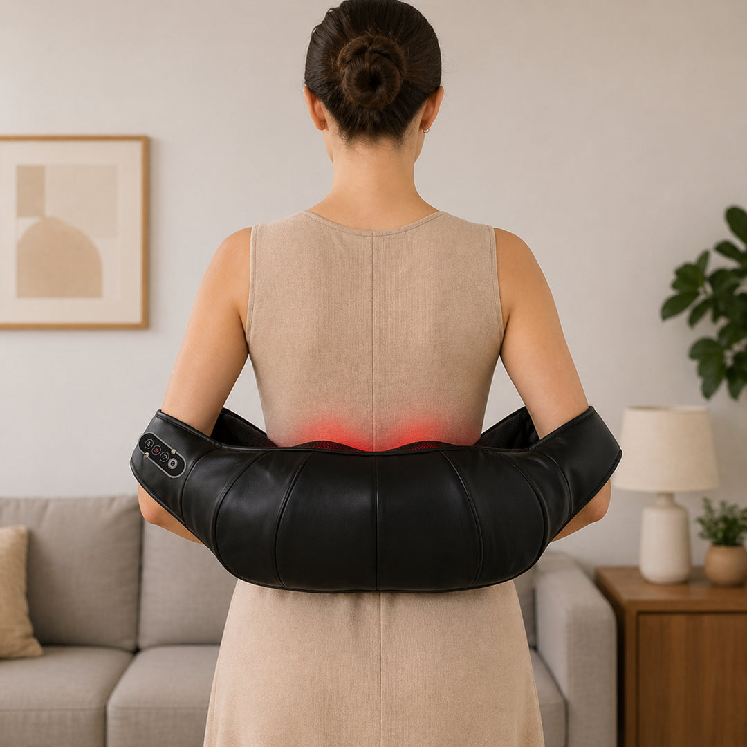 Neck and Shoulder Massager with Heat, Deep Tissue Shiatsu 3D Kneading 