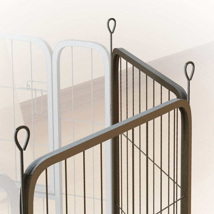 Two-Piece Dog Pen Expansion Pack for Medium Dogs, 80cm Tall Animal Pen with Three Connecting Stakes