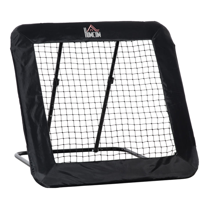 HOMCOM Football Rebounder Net, Adjustable Pitch Back Training Goal, Quick Fold for Easy Storage, Black | Aosom UK