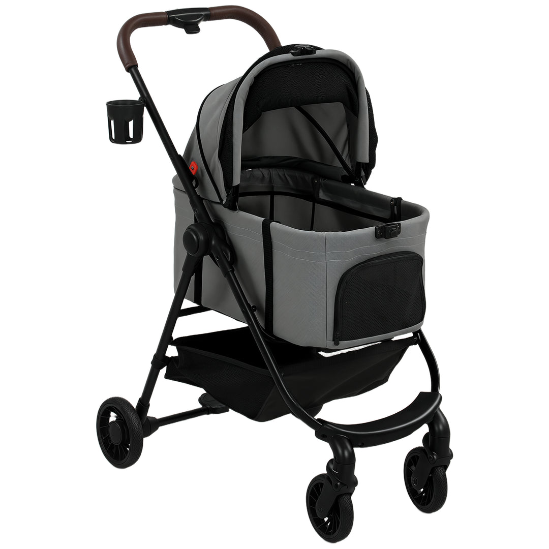 Dog Stroller, 3 in 1 Foldable Pet Stroller for Small Puppy Cat with De