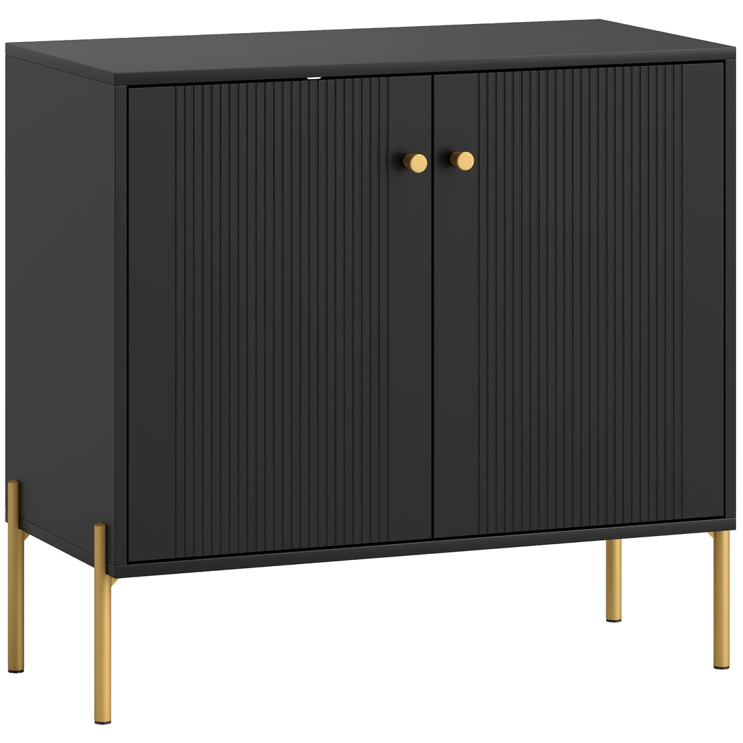 Sideboard Buffet Cabinet, Coffee Bar Cabinet with Fluted Doors and Adj