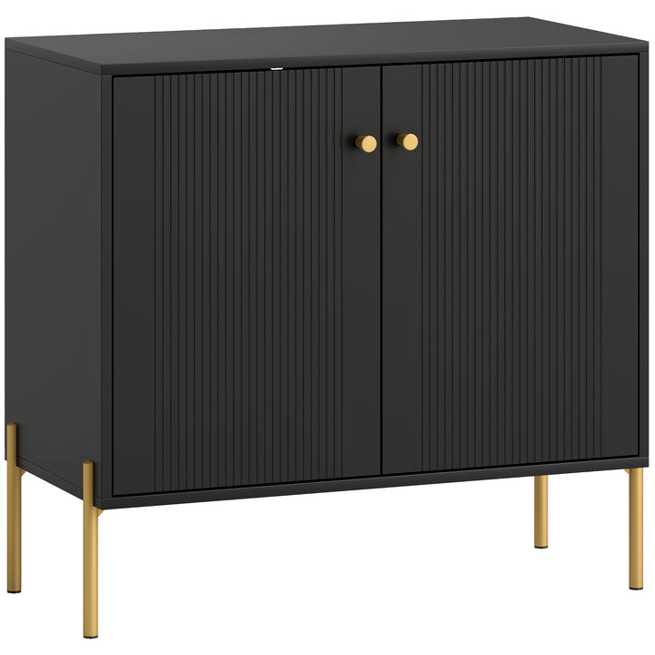 Sideboard Buffet Cabinet, Coffee Bar Cabinet with Fluted Doors and Adj