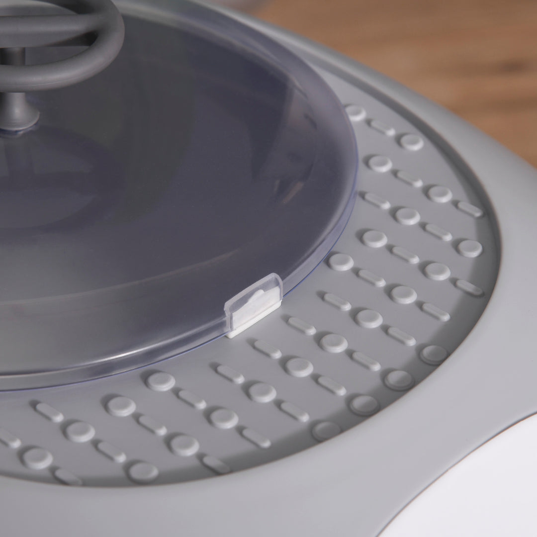 Cat Litter Box Toilet with Litter Scoop Enclosed Drawer, Front Entry Top Exit, Easy To Clean Grey