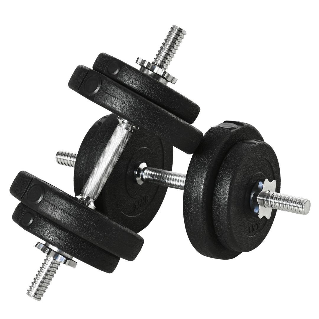 20KG Adjustable Weights Dumbbells Set, Dumbbell Hand Weights for Home Office Gym Body Fitness Lifting Training, Black
