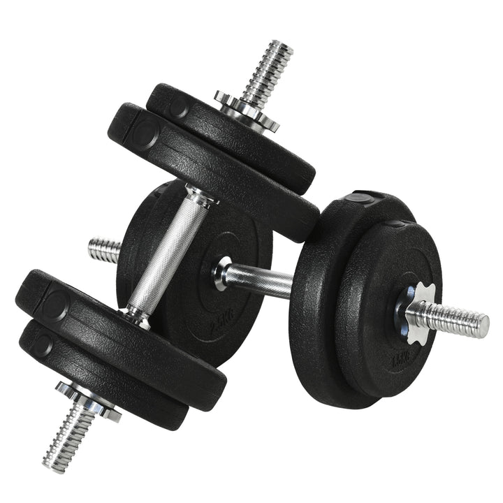 20KG Adjustable Weights Dumbbells Set, Dumbbell Hand Weights for Home Office Gym Body Fitness Lifting Training, Black