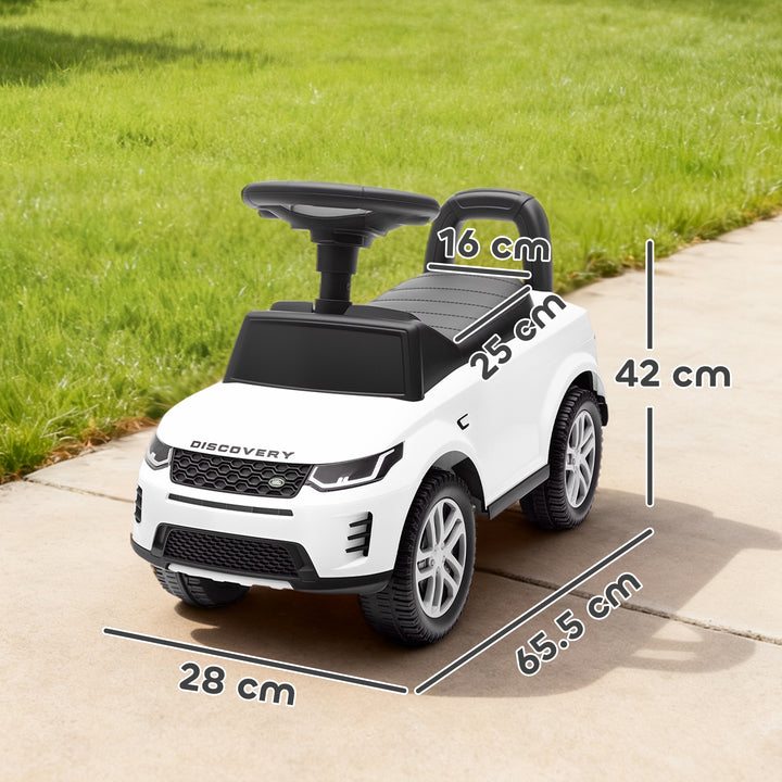 MCL Land Rover Licensed Toddler Ride on Car with Horn, Engine Sounds, Under-Seat Storage, for 18-36 Months, White