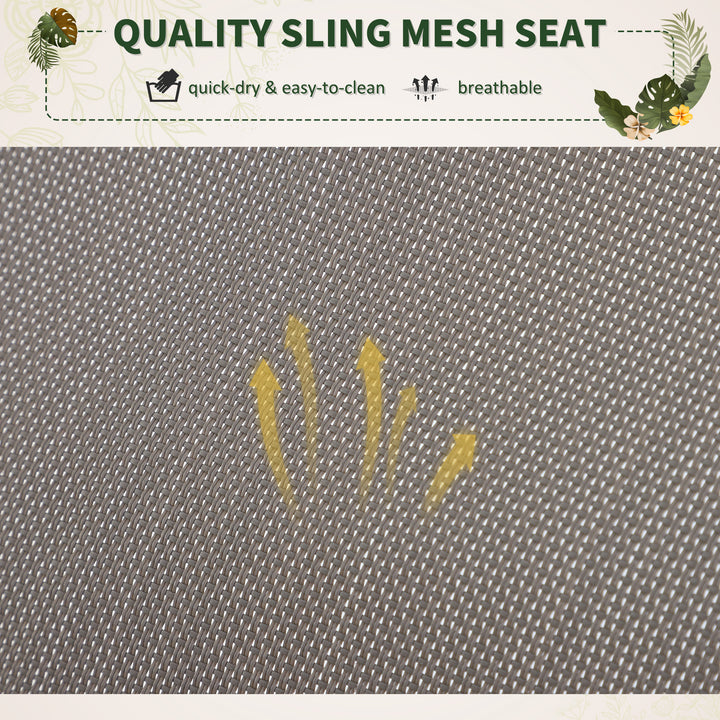 MCL Outdoor Orbital Lounger Zero Gravity Patio Chaise Sun Lounger Foldable Rocking Chair with Pillow, Grey