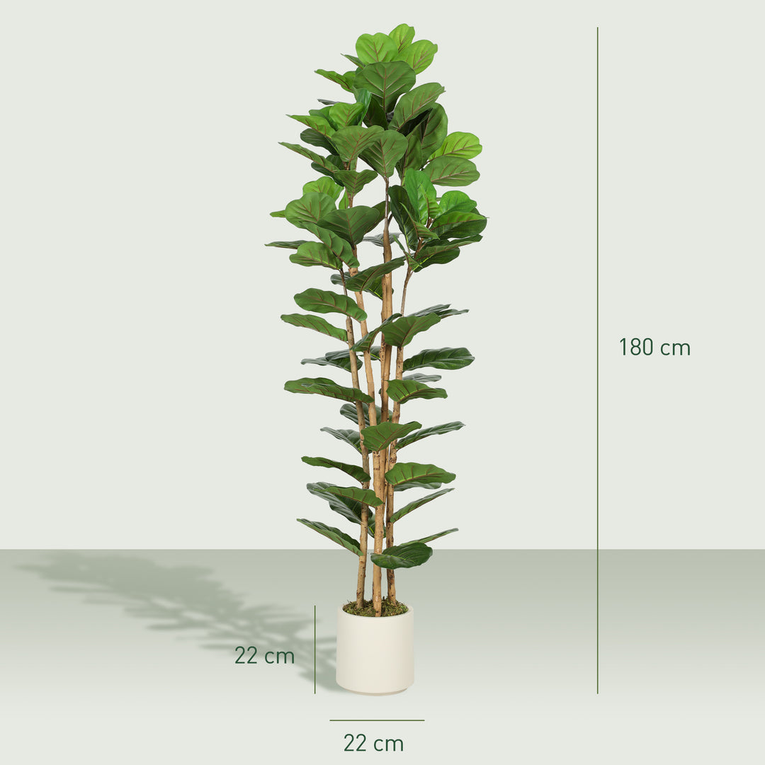 180cm Artificial Fiddle Leaf Fig Tree - Green