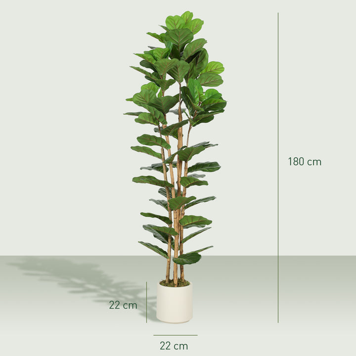 180cm Artificial Fiddle Leaf Fig Tree - Green