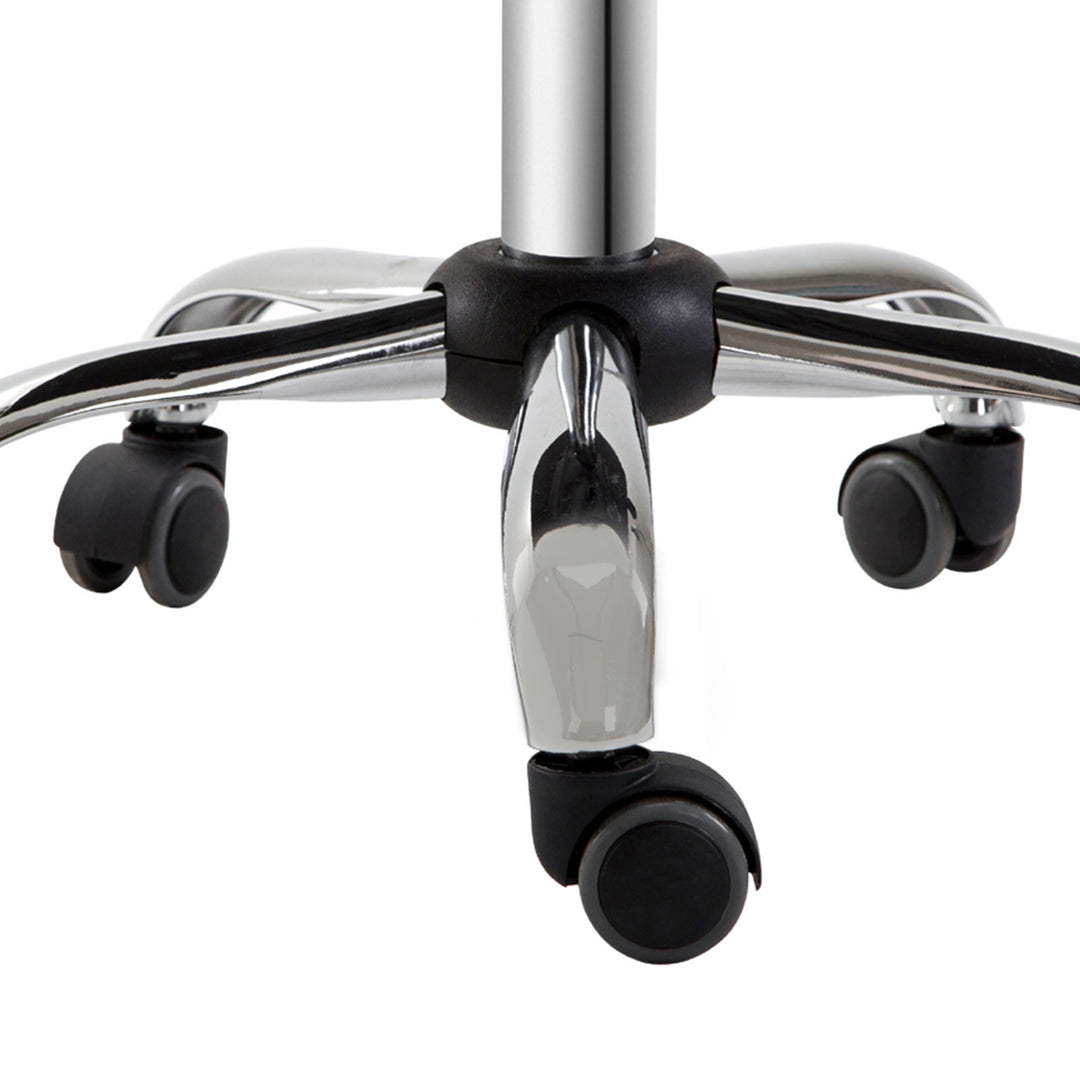 MCL Adjustable Rolling Swivel Beauty Salon Chair, Stool for Spa, Technician - White