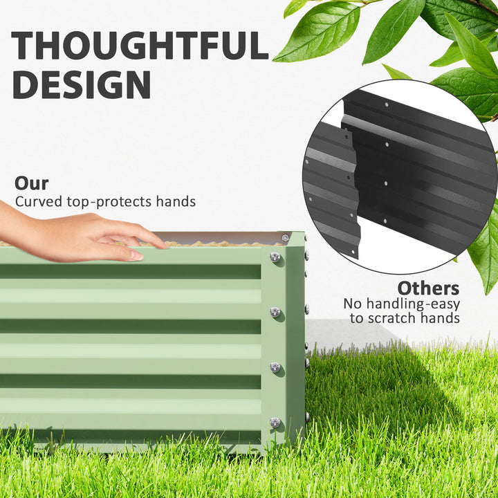 Square Raised Garden Bed Box with Weatherized Steel Frame for Vegetabl