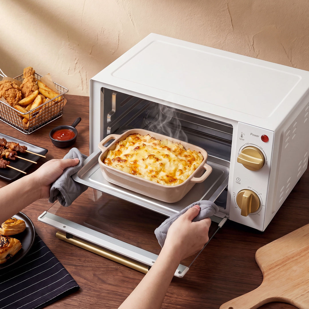 Mini Oven, 9L Countertop Electric Grill, Toaster Oven with Adjustable 