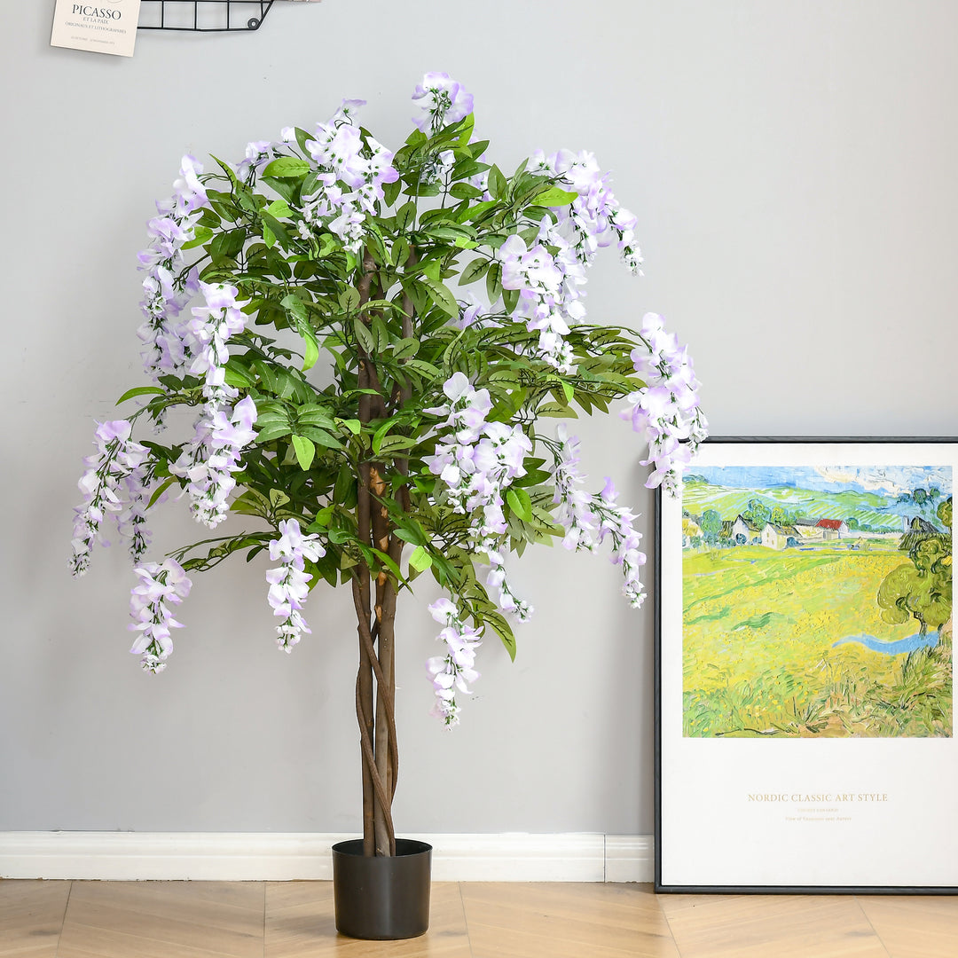 5.3ft Artificial Tree, Indoor Fake Bamboo with Pot, for Home, Office, and Living Room Decor
