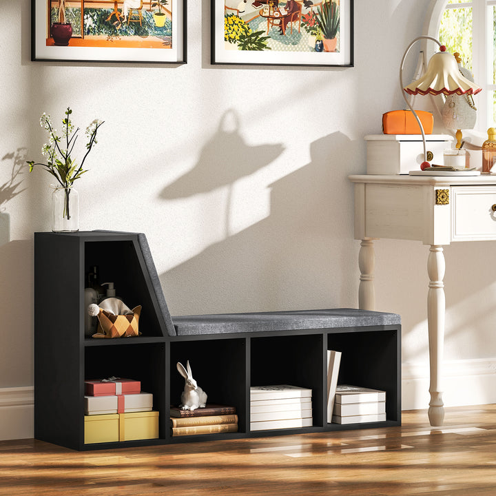 2 Tier Modern Bookcase Bookshelf with Removable Cushions for Living Ro