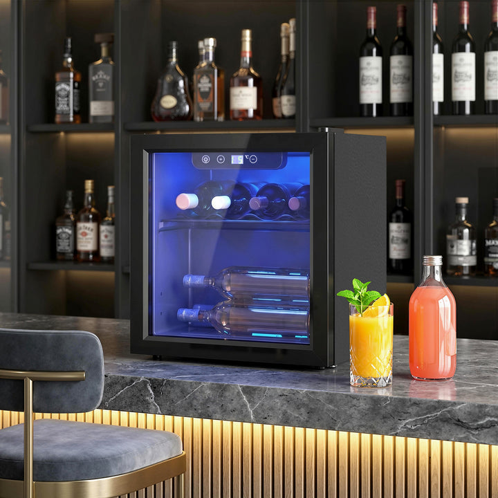 12 Bottle Wine Cooler, 36 Litre Capacity, 4-16°C Tabletop Drinks Wine - view 2