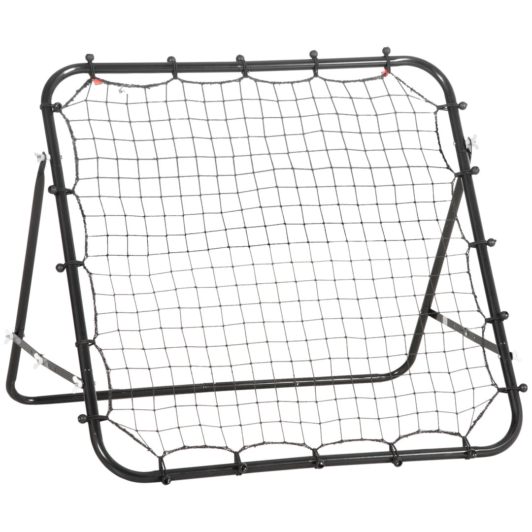 MCL Rebounder Net, Practise Kickback Goal, for Teens, Adults Training - Black