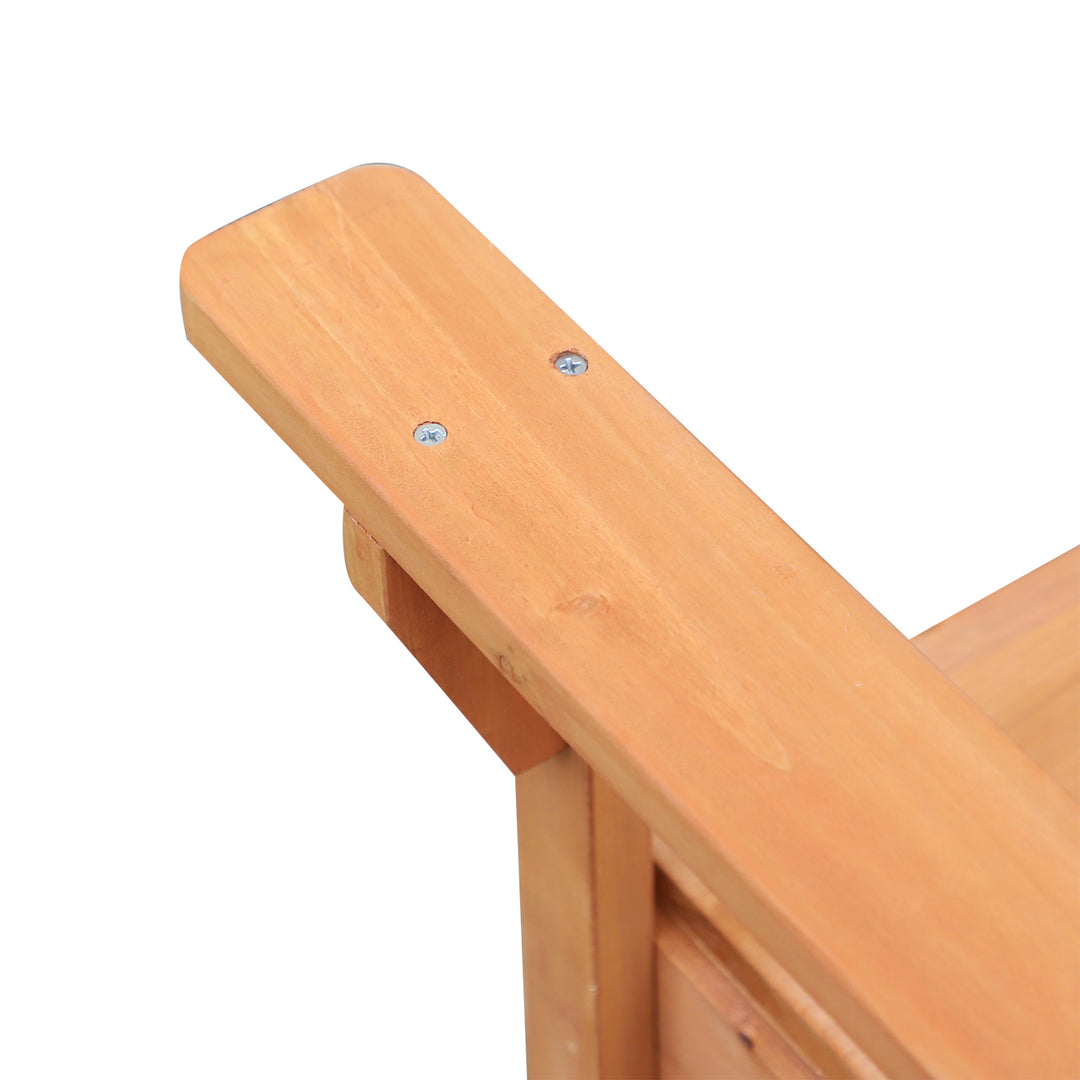 Two-Seater Garden Storage Bench - Natural