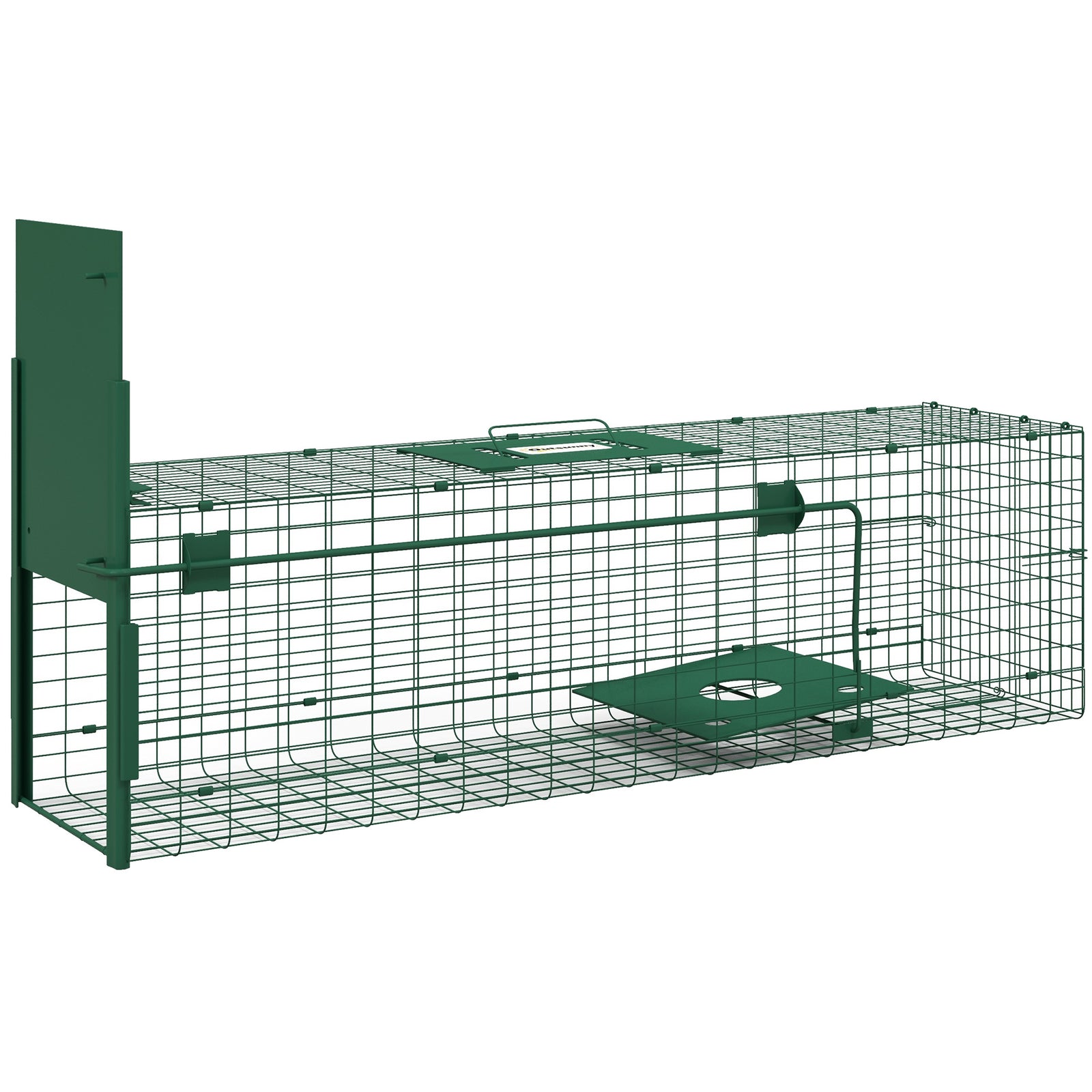 Metal Rat Trap with Single Door, for Small Animals, Dark Green